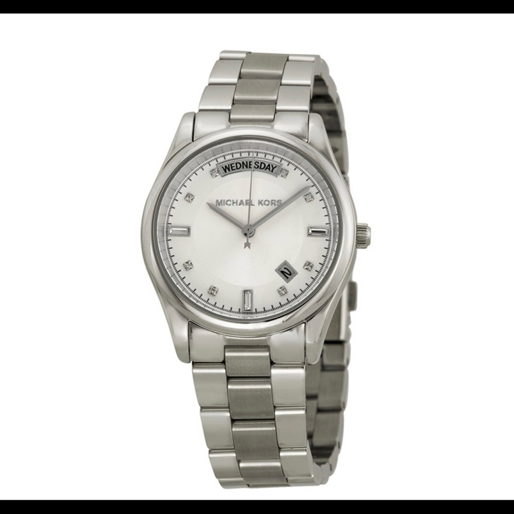 🎉NWT Michael Kors Women’s MK6067 Colette Silver Quartz Watch